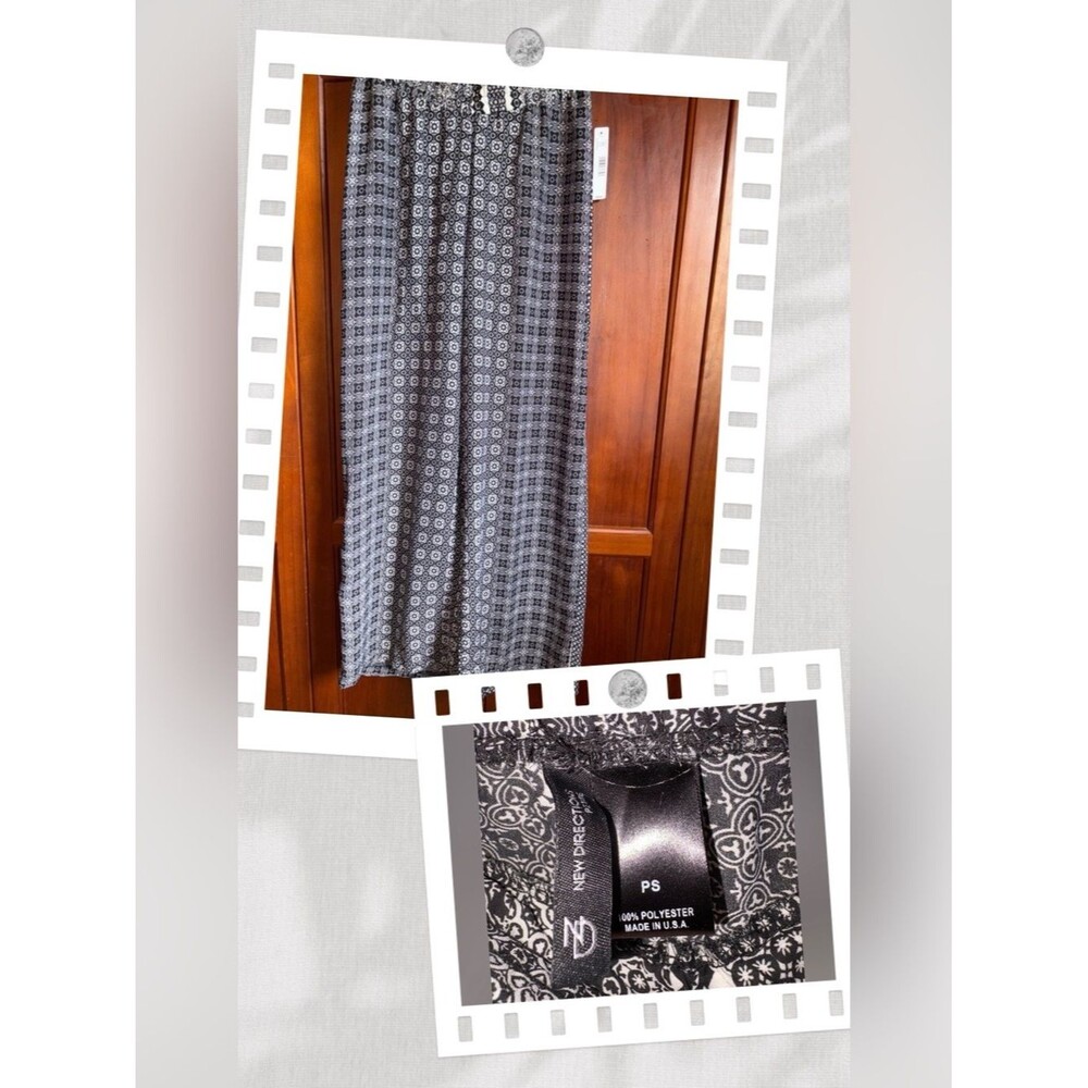 Elegant Black and White Patterned Pants #1009